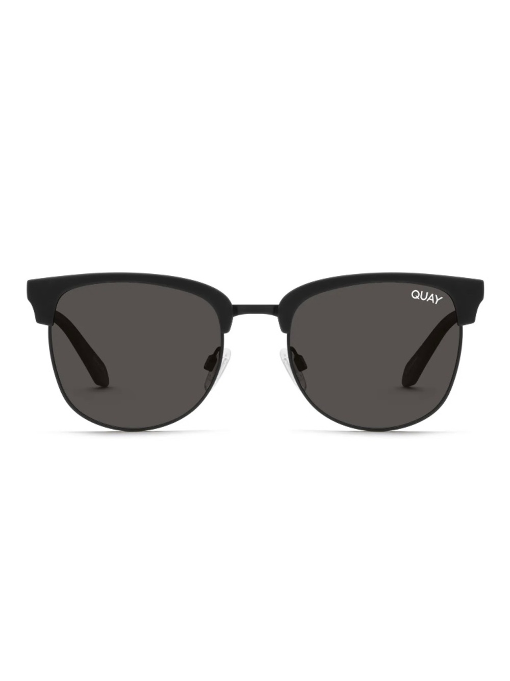 Quay Australia Evasive 46mm Polarized Square Sunglasses in Matte Black